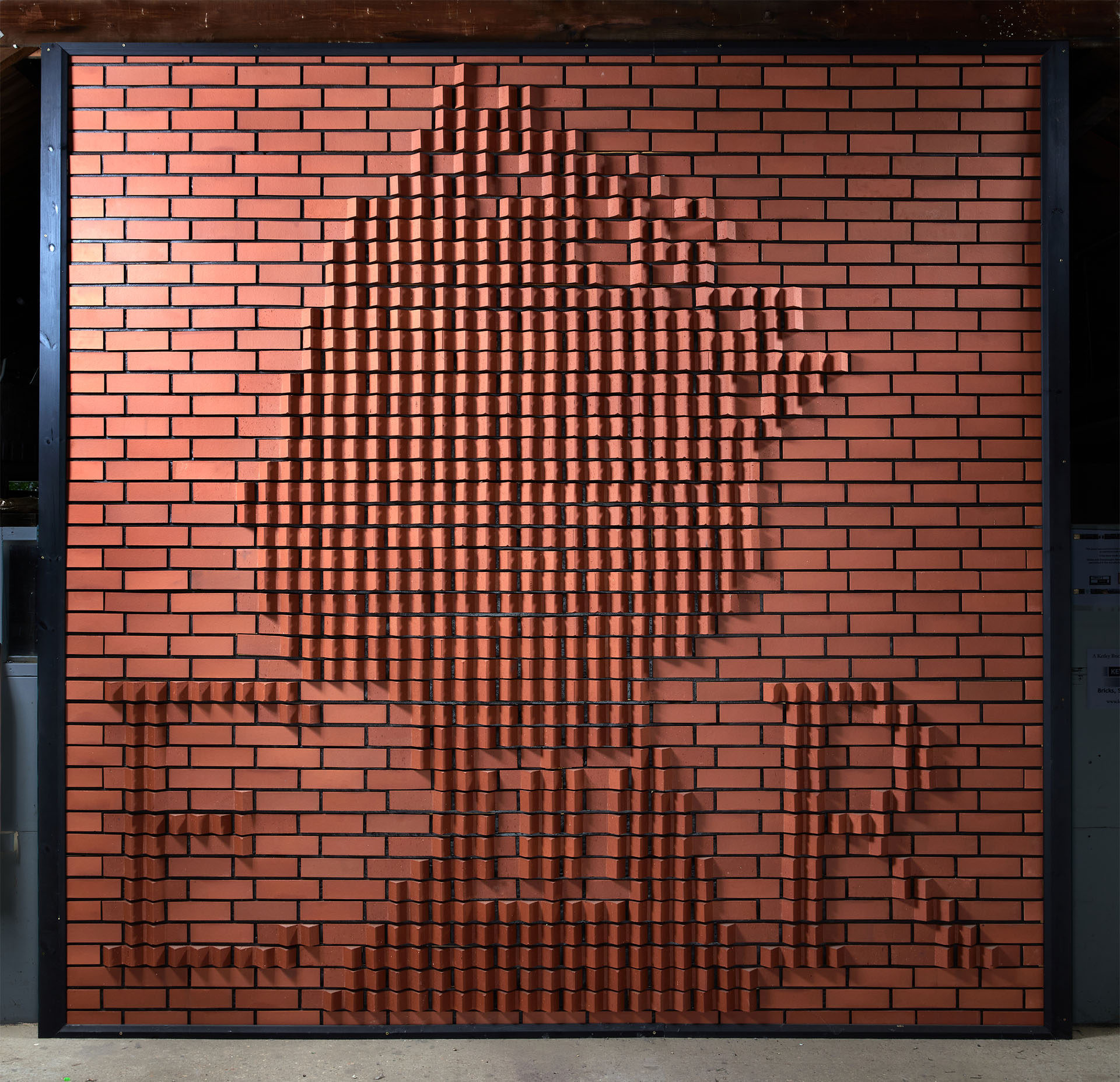 a brick tribute HM Queen Elizabeth sculpture with Brixel bricks  Innovation  Brick award and Facade Award winner 2023